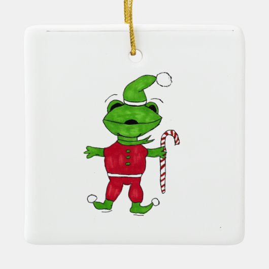 Frog Elf Keramikornament (Vorderseite)