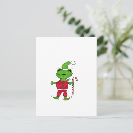 Frog Elf Postkarte (Stehend Vorderseite)
