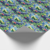 Frog entspannt auf einem Lilienwagen Geschenkpapier (Ecke)