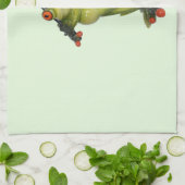 Frog Figurine Golfer auf Küche & Sporttücher Geschirrtuch (Gefaltet)