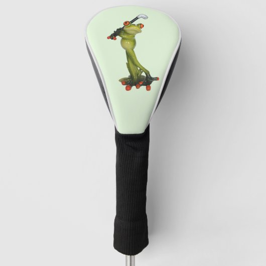 Frog Figurine Golfer Driver Cover Golf Headcover (Vorderseite)