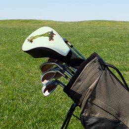 Frog Figurine Golfer Driver Cover Golf Headcover