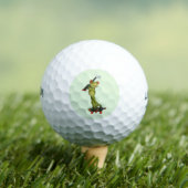 Frog Figurine Golfer Ultra 500 Distance Golf Ball (Insitu T-Shirt)