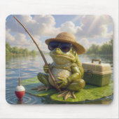 Frog Fishing From a Lily Pad Mousepad (Vorne)
