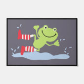 Frog Font Porch Mat, Dancing Frog Welcome Fußmatte (Vorderseite)
