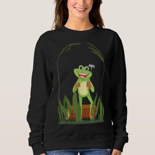 Frog Forestcore-Hütte Sweatshirt (Vorderseite)