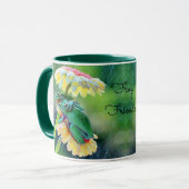 Frog Friends genießen den Regen unter einer Blume Tasse (Vorderseite Links)