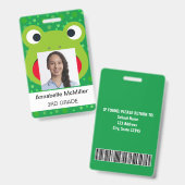 Frog Fun Teacher Green Ausweis (Vorder- & Rückseite)