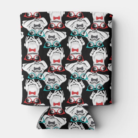 Frog Glasses Pattern Dosenkühler (Rückseite)