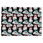 Frog Glasses Pattern Große Geschenktüte (Rückseite)