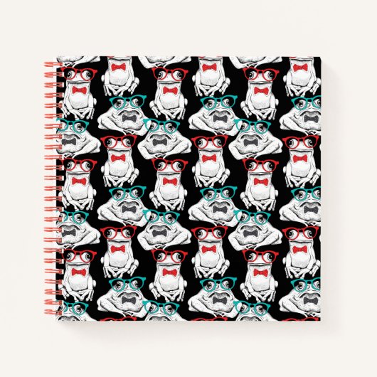 Frog Glasses Pattern Notizblock (Vorderseite)