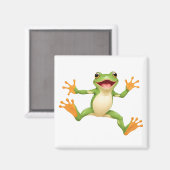 Frog glücklich spielerischer Spaß springen in der  Magnet (Vorderseite/Rückseite)