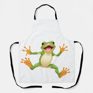 Frog glücklich spielerischer Spaß springen in der Schürze