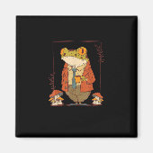 Frog Goblincore Academia Aesthetic Mushroom Magnet (Vorne)