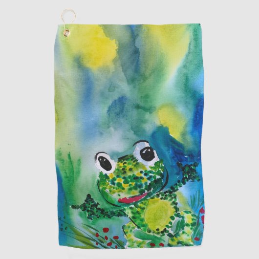 Frog Golfhandtuch (Vorderseite)