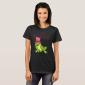 Frog Graphic Red White Fireworks Decor 4. T-Shirt (Vorne ganz)