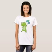 Frog Green Balloons Funny Animals Kinder T-Shirt (Vorne ganz)