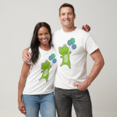 Frog Green Balloons Funny Animals Kinder T-Shirt (Unisex)