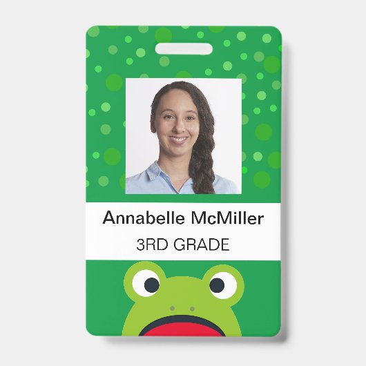 Frog Green Wild Teacher Ausweis (Vorderseite)
