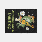 Frog Guitar-jeremiah Was Bullfrog Funny Saying  Fleecedecke (Vorderseite (Horizontal))