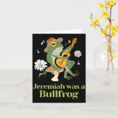 Frog Guitar-jeremiah Was Bullfrog Funny Saying Karte (Gelbe Blume)