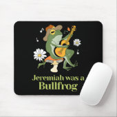 Frog Guitar-jeremiah Was Bullfrog Funny Saying  Mousepad (Mit Mouse)
