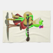 Frog Guitar Player Fun Kitchen Towel - Painting Geschirrtuch (Horizontal)
