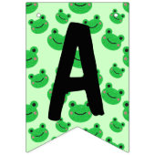 Frog Happy Birthday Bunting Flags Wimpelkette (Dritte Fahne)
