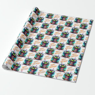 Frog Happy Birthday Geschenkpapier Rolle