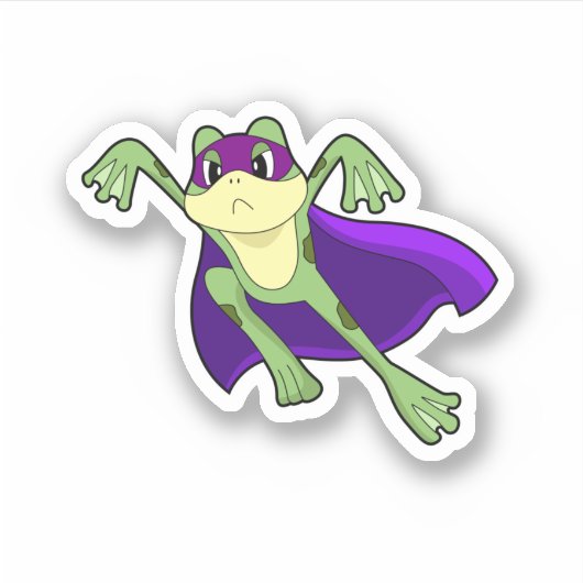 Frog Hero Aufkleber (Vorderseite)