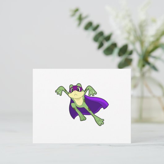 Frog Hero Postkarte (Stehend Vorderseite)