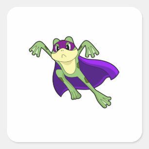 Frog Hero Quadratischer Aufkleber