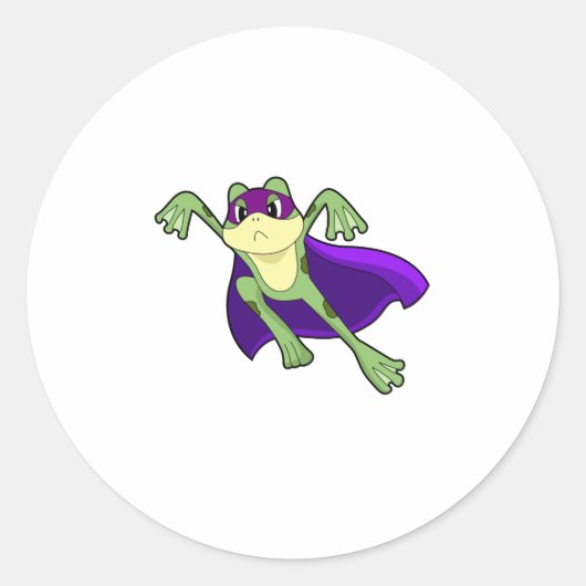 Frog Hero Runder Aufkleber (Vorderseite)