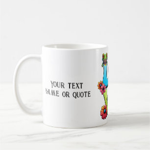 Frog Hippie Boho Peace Groovy personalisieren Kaffeetasse