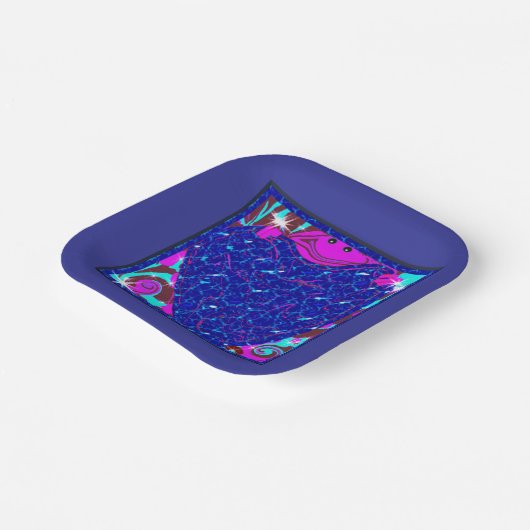 Frog Holding Heart Paper Plates Pappteller (Gewinkelt)