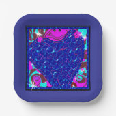 Frog Holding Heart Paper Plates Pappteller (Vorderseite)