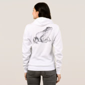 Frog Hoodie Bullfrog Art Women's Hooded Jogger (Schwarz voll)