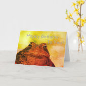 Frog "Hoppy" Geburtstag für dich Karte (Gelbe Blume)