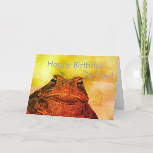 Frog "Hoppy" Geburtstag für dich Karte (Vorderseite)