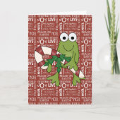 Frog Hoppy Holidays Anpassbare Karte (Vorderseite)