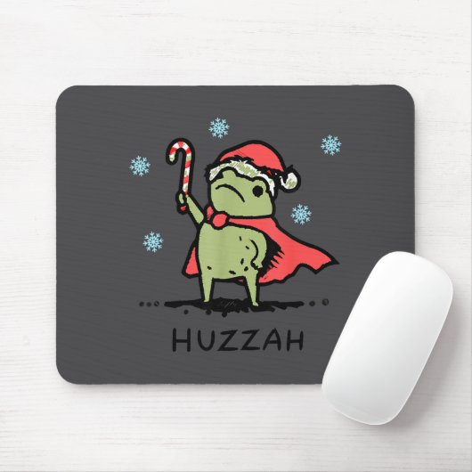Frog Huzzah Frog Knight Funny Sword Meme Quote Chr Mousepad (Mit Mouse)