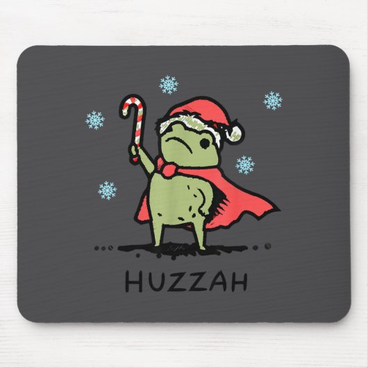 Frog Huzzah Frog Knight Funny Sword Meme Quote Chr Mousepad (Vorne)