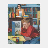 Frog in der Bibliothek Fleecedecke (Vorderseite)
