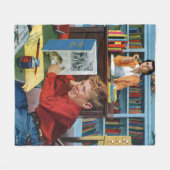 Frog in der Bibliothek Fleecedecke (Vorderseite (Horizontal))