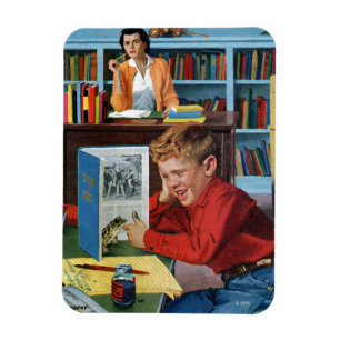 Frog in der Bibliothek Magnet