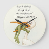 Frog in Distress Clock Große Wanduhr (Vorderseite)