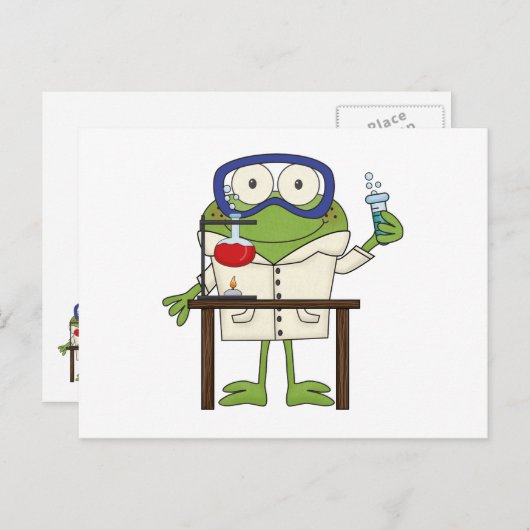 Frog in the Science Lab Postkarte (Vorne/Hinten)