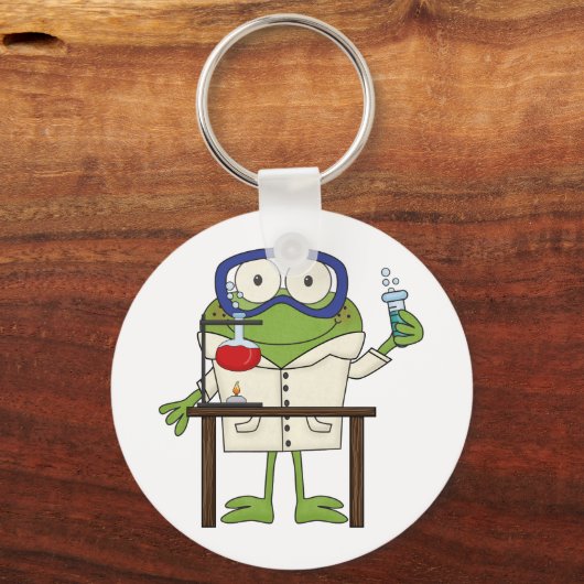 Frog in the Science Lab Schlüsselanhänger (Vorderseite)