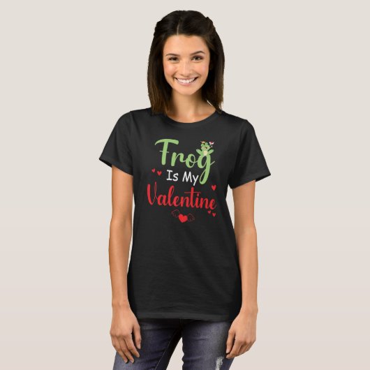 Frog is my Valentine Funny Valentineu2019s Day Fro T-Shirt (Vorne ganz)