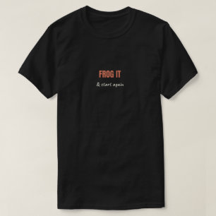 Frog It & Von Vorne Beginnen Lustige Häkel- & Stri T-Shirt